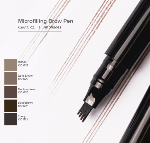 Lápiz para cejas Microfilling (Microfi lling Brow Pen) Medium Brown 0.88 Oz